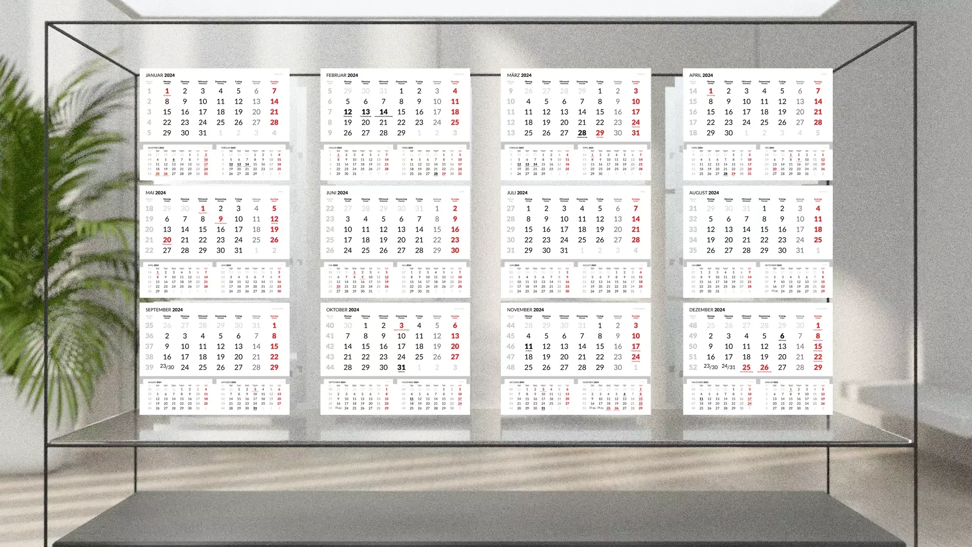 calendar pages one month 1